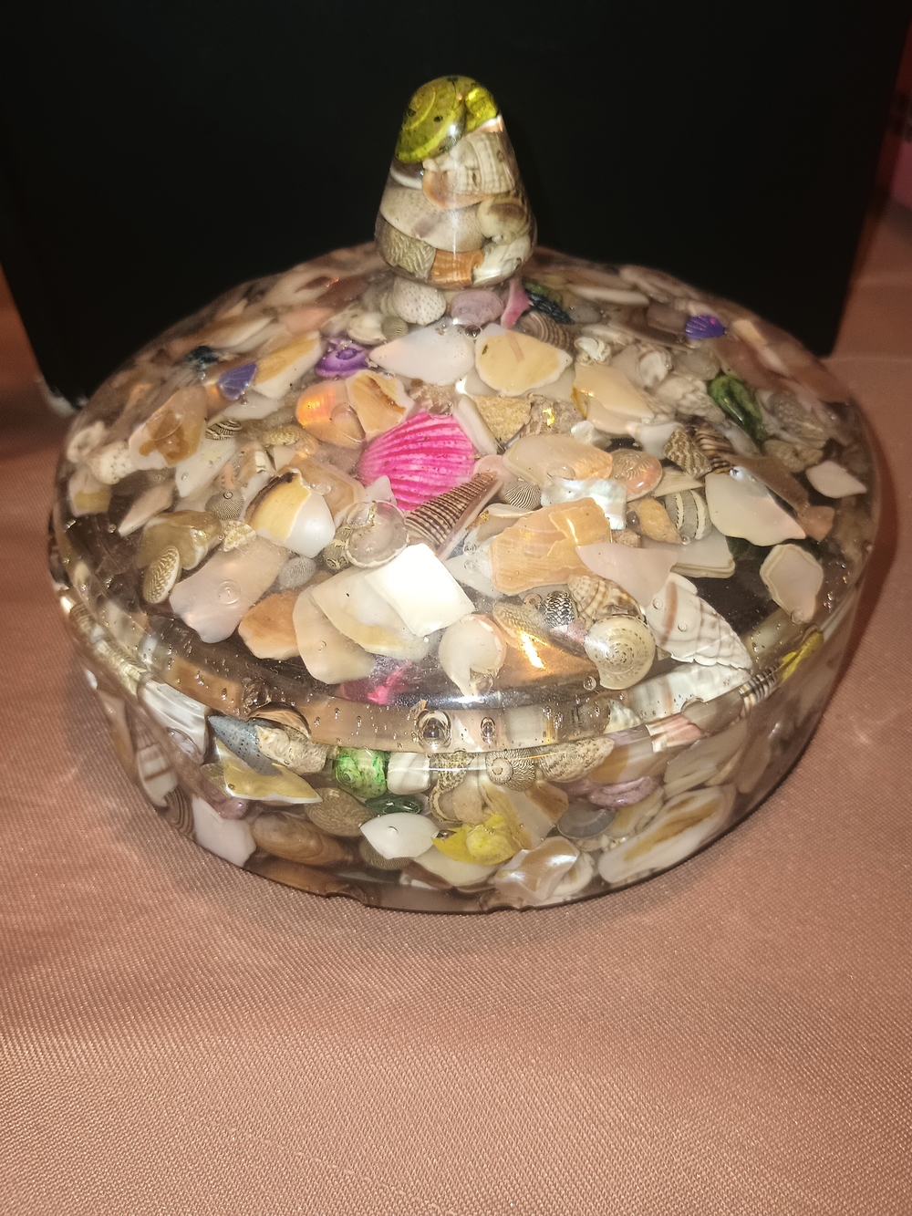 Seashell Decorative Trinket Box - Multicolor